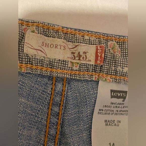 Levi’s size 14 women’s 545 stretch blue denim shorts - Picture 8 of 10